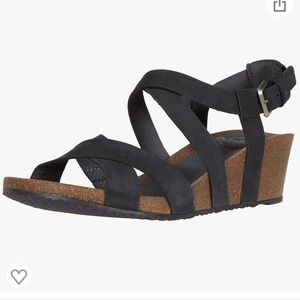 Tevas black Strappy mahonia wedge heel